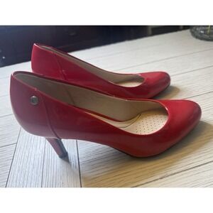 Life Stride Red Patent Faux Leather 3" Heel Pumps. Sz 8.5‎ M